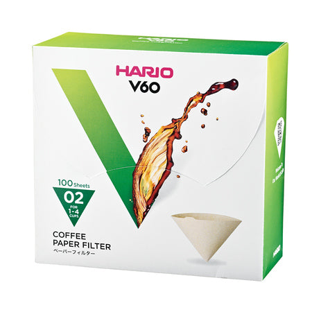 Hario - Misarashi rudos spalvos popieriniai filtrai V60-02, 100 vnt.