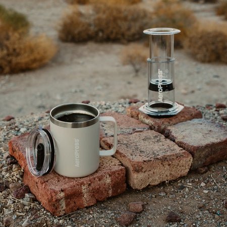 AeroPress - Kelioninis kavos puodelis, kreminės spalvos 350 ml