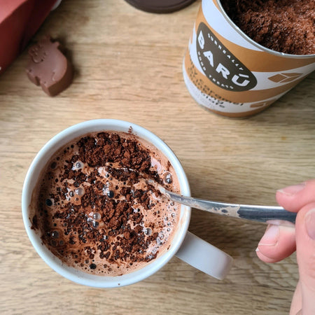 BARÚ – Sūrios karamelės šokolado milteliai, 250 g
