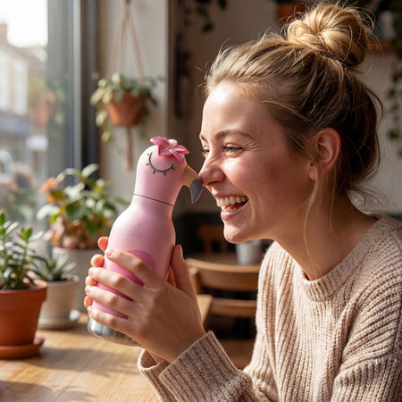 Asobu - Bestie Flamingo Termo gertuvė su šiaudeliu, 460 ml