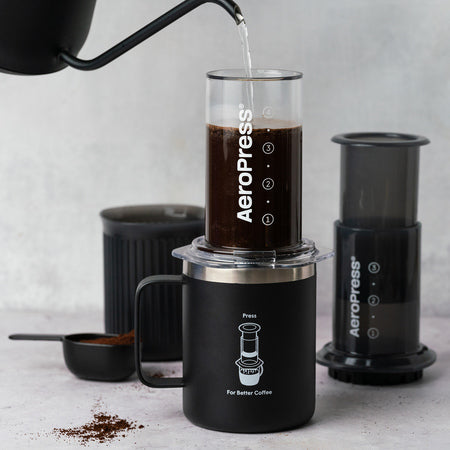 AeroPress - Kelioninis kavos puodelis, juodas 350ml
