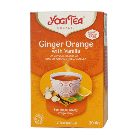 Yogi Tea Ginger Orange with Vanilla, ekologiška arbata maišeliuose