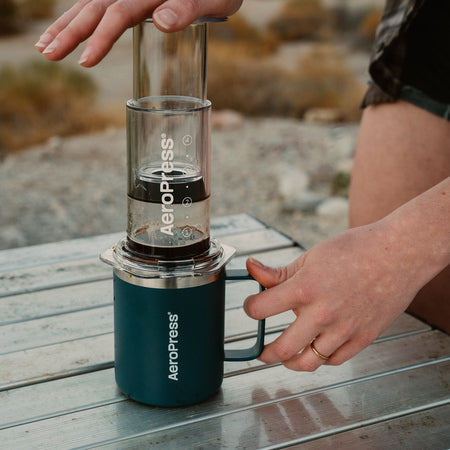 AeroPress - Kelioninis kavos puodelis, mėlynas 350ml