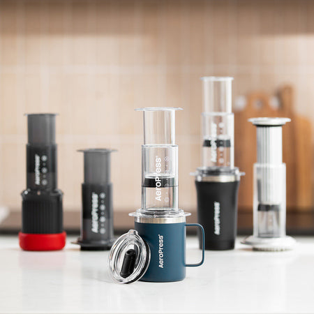 AeroPress - Kelioninis kavos puodelis, mėlynas 350ml