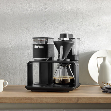 Melitta EPOS Black-Silver filtrinis kavos aparatas su integruotu malūnėliu