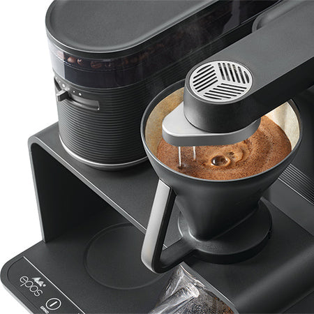 Melitta EPOS Black-Silver filtrinis kavos aparatas su integruotu malūnėliu