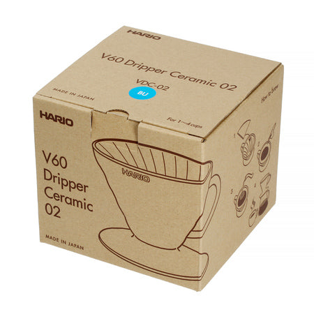 Hario - V60-02 Keraminis kavos lašintuvas, mėlynas