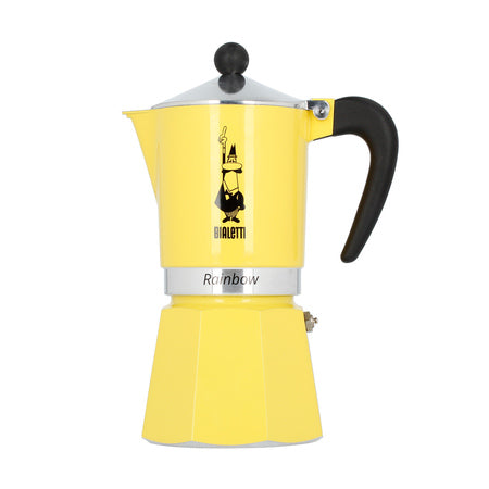 Bialetti Rainbow 6-cup moka kavinukas, geltonas