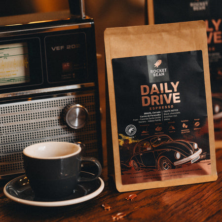 Rocket Bean - DAILY DRIVE Brazil Natural Espresso kavos pupelės, 200g