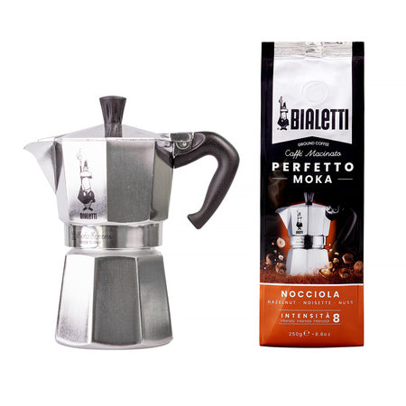 Rinkinys: Bialetti Moka Express 4tz + Kava