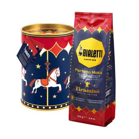 Bialetti Malta kava Caffe Macinato Tiramisu Joyful Christmas Espresso, 250 g