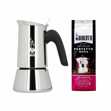 Rinkinys: Bialetti New Venus kavinukas + Bialetti Moka Delicato kava 250 g