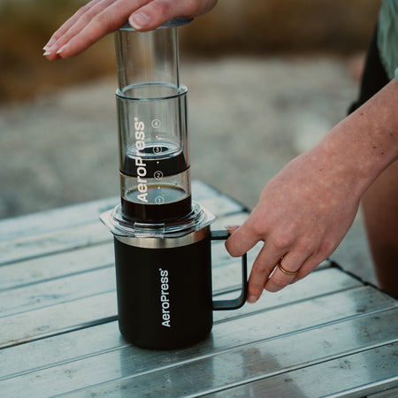 AeroPress - Kelioninis kavos puodelis, juodas 350ml