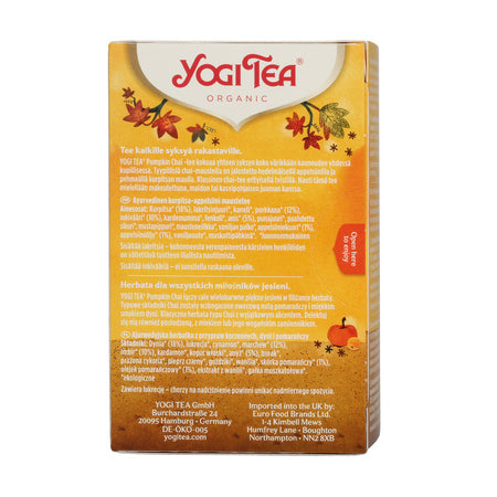 Yogi Tea – Pumpkin Chai, ekologiška arbata maišeliuose