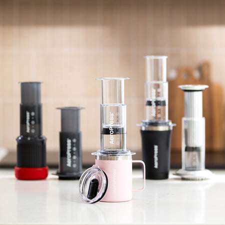 AeroPress - Kelioninis kavos puodelis, rožinis 350ml