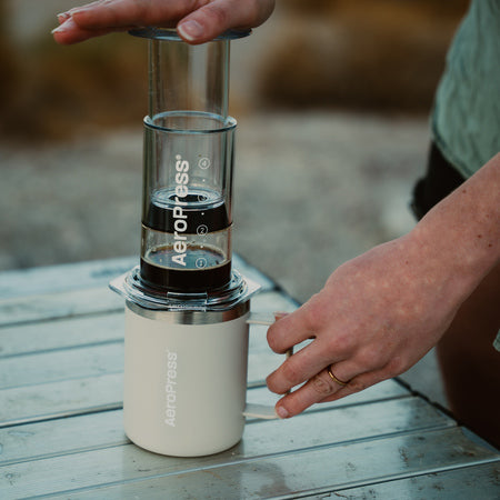 AeroPress - Kelioninis kavos puodelis, kreminės spalvos 350 ml