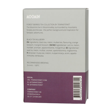 Teministeriet - Moomin Black Tea Mulberry - 20 arbatos maišelių