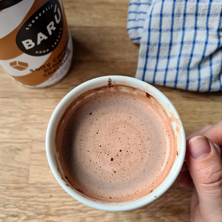 BARÚ – Sūrios karamelės šokolado milteliai, 250 g