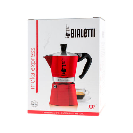 Bialetti Moka Express kavinukas 6-cup Raudonas