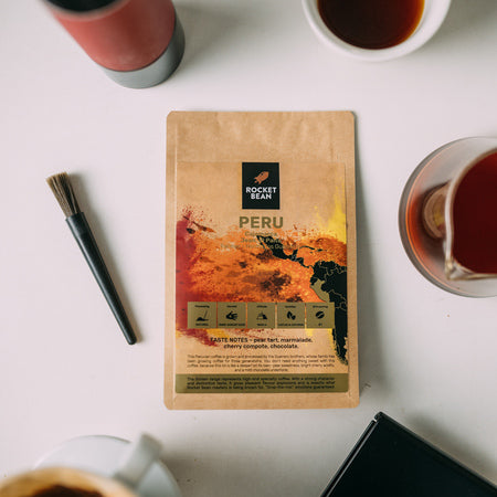 Rocket Bean - Peru Hermanos Guerreros Natural Filter kavos pupelės, 200 g