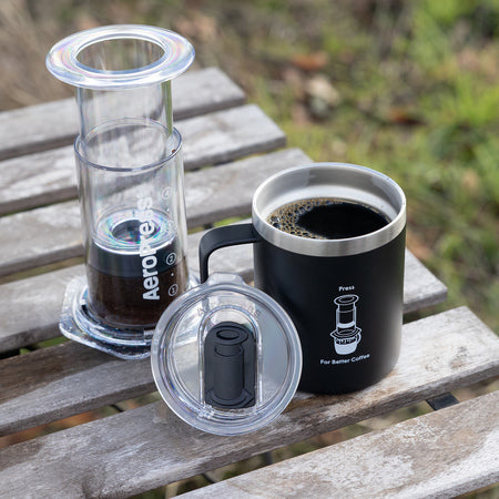 AeroPress - Kelioninis kavos puodelis, juodas 350ml