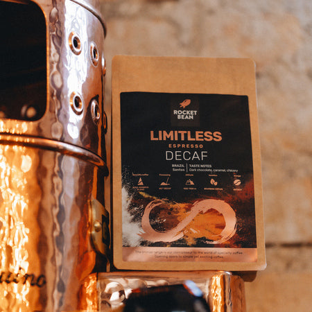 Rocket Bean - Brazylia Limitless Decaf Espresso kavos pupelės, 200 g
