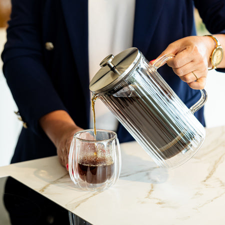 Vialli Design - Vialli Design - Tulip French Press kavinukas, 1l sidabro