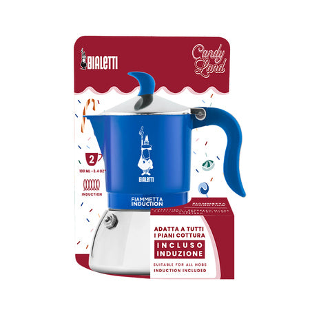 Bialetti Fiametta Induction Candyland kavinukas 2-cup mėlyna