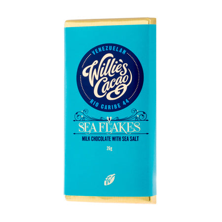 Willie's Cacao - Milk Chocolate with Sea Flakes pieniškas šokoladas, 26g